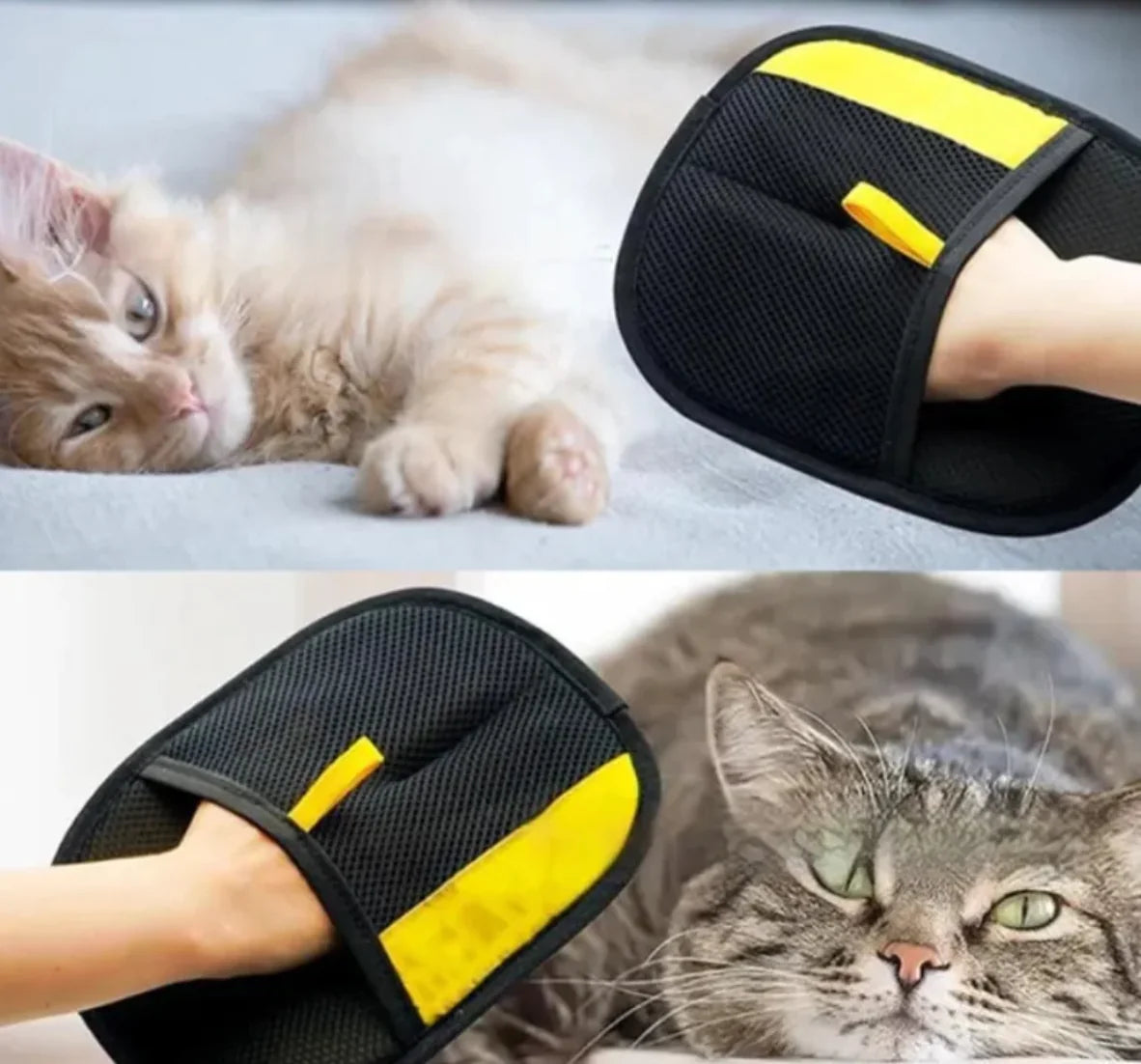 Cat Hair Removal Glove Yellow